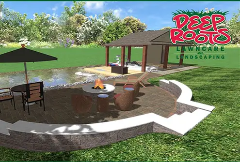 3d rendering of landscaping service for residential areas in the chatham illinois area