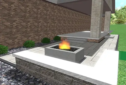 3d rendering of landscaping service for residential areas in the chatham illinois area