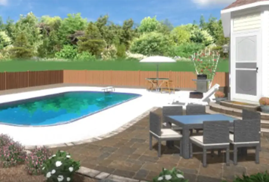 3d rendering of landscaping service for residential areas in the chatham illinois area