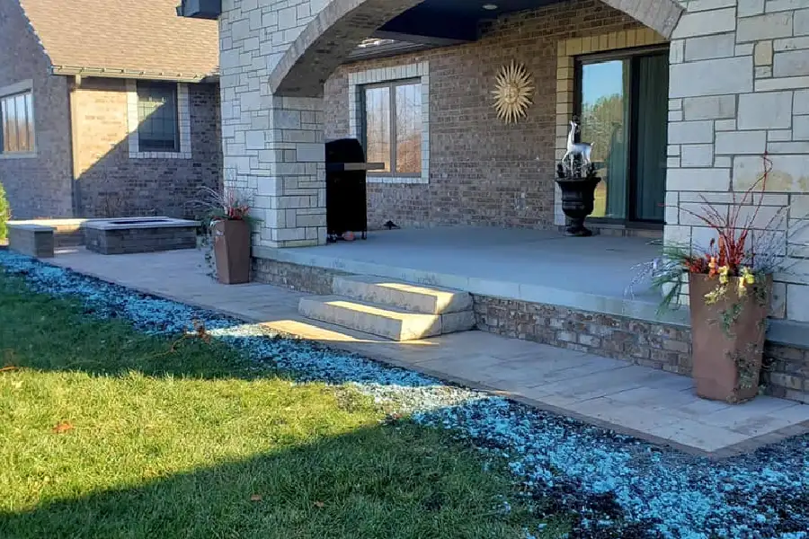 front stoop concrete patio steps chatham illinos