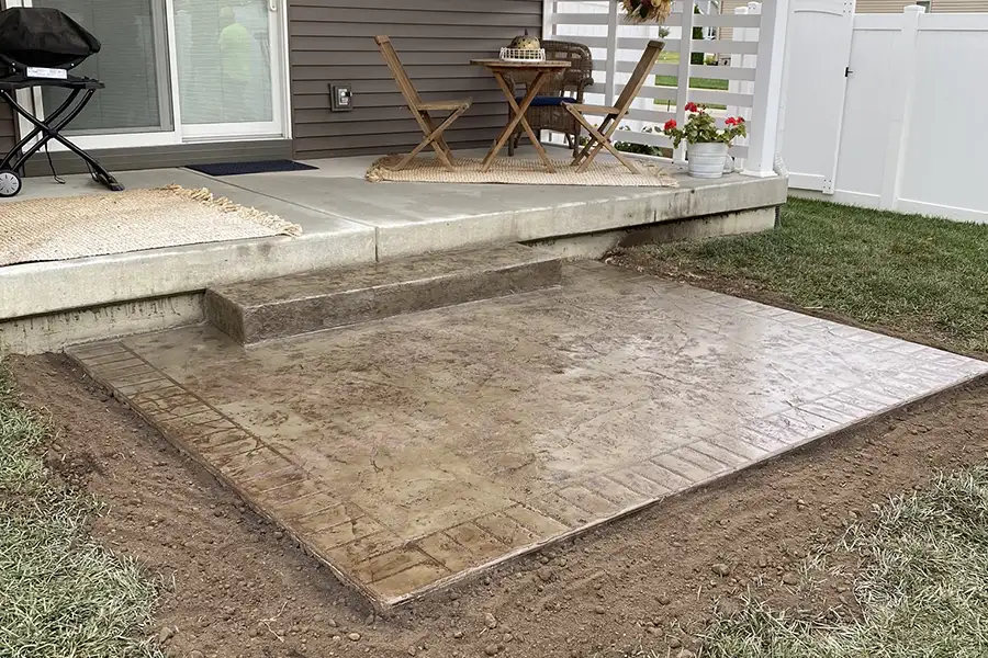 residential concrete patio installation professionals near chatham illinois