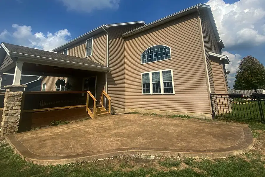 residential stamped concrete patio installation professionals near chatham illinois