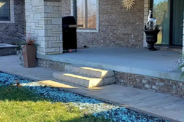 front stoop concrete patio steps chatham illinos