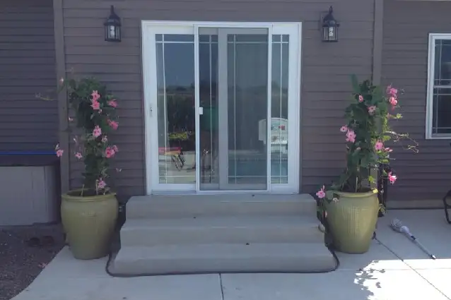 back porch concrete patio steps chatham illinos